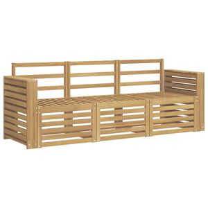 vidaXL Sofa-Sets 3 st Wit Massief Acaciahout