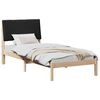 vidaXL Bedframe Bruin en zwart 90 x 200 cm Massief grenenhout