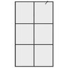 vidaXL Inloopdouchewand 115x195 cm ESG-glas transparant en zwart