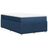 vidaXL Boxspring met matras stof blauw 120x200 cm