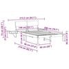 vidaXL Bedframe Wasbruin 140 x 200 cm Massief grenenhout