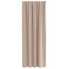 vidaXL Zwart-out Gordijnen met Ringen 2 pcs Taupe 260 x 140 cm