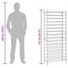vidaXL Wijnrek voor 96 flessen metaal goudkleurig