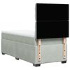 vidaXL Boxspring met matras fluweel lichtgrijs 90x190 cm
