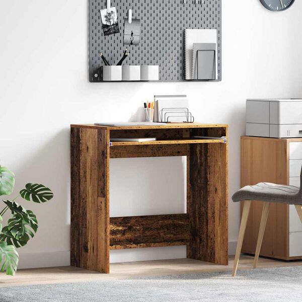vidaXL Bureau met lade Oud Hout 77.5 x 43 x 79 cm Bewerkt hout