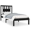 vidaXL Bedframe massief hout zwart 90x190 cm