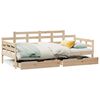 vidaXL Slaapbank met lades 90x190 cm massief grenenhout