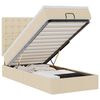 vidaXL Ottoman bed met matras 80x200cm stof cr&egrave;mekleurig