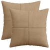 vidaXL Kussensloop 2 st ALMELO Bruin 35 x 35 cm corduroy
