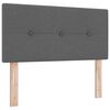 vidaXL LED Hoofdbord met LED-stripverlichting Donkergrijs 100 cm Stof