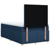 vidaXL Boxspring met matras stof blauw 120x190 cm