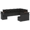 vidaXL Patio Sofa Set 10-zits Black