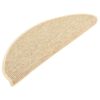 vidaXL Trapmatten 15 st 65x21x4 cm Lichtbeige Halfrond Groot