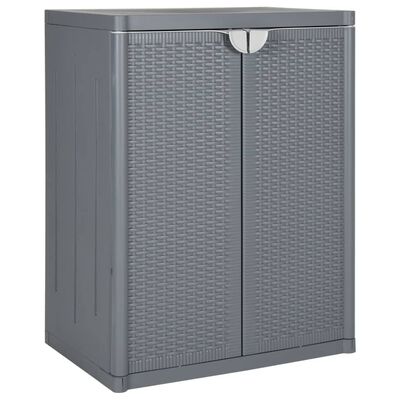Tuinkast 65x45x88 cm polypropeen rattan grijs kopen Tuinkast 65x45x88 cm polypropeen rattan grijs kopen