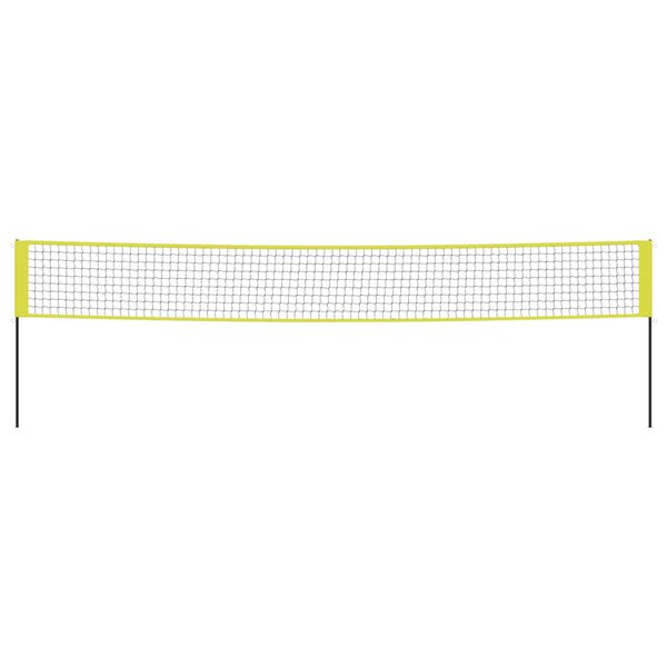 vidaXL Volleybalnet 823x244 cm PE-stof geel en zwart