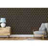 DUTCH WALLCOVERINGS Behang Geometric zwart en goudkleurig