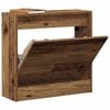 vidaXL Schoenenkast met plank Oudhout 60 x 21 x 57 cm Bewerkt hout