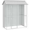 vidaXL Vogelkooi Grijs 215 x 110 x 247 cm Gegalvaniseerd staal