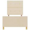 vidaXL Bedframe met hoofdeinde Cr&egrave;me 90 x 190 cm Stof