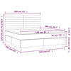 vidaXL Boxspring met matras en LED stof zwart 160x200 cm