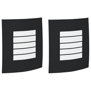 vidaXL Buitenwandlampen 2 pcs Zwart 23.5 x 10.5 x 26 cm