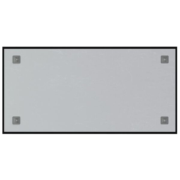 vidaXL Magneetbord voor aan de wand 80x40 cm gehard glas zwart