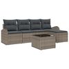 vidaXL Tuin Sofa Set 6 st Grijs poly rattan