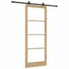vidaXL Schuifdeur ORKDAL Natuurlijk en Zwart 93 x 232 cm