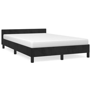 vidaXL Bedframe zonder matras 120x190 cm fluweel zwart
