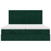 vidaXL Ottoman bed met matrassen en LED's 160x200cm fluweel
