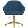 vidaXL Eetkamerstoelen draaibaar 4 st fluweel blauw