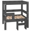 vidaXL Hondenmand 55,5x53,5x60 cm massief grenenhout grijs