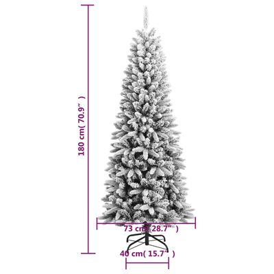 vidaXL Kunstkerstboom met sneeuw 180 cm PVC en PE
