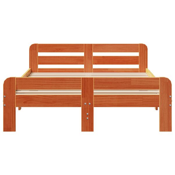 vidaXL Bedframe zonder matras massief grenenhout wasbruin 180x200 cm