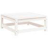 vidaXL Tuinvoetenbank 70x70x30 cm massief grenenhout wit