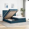 vidaXL Ottoman bed met matrassen 180x200cm fluweel donkerblauw