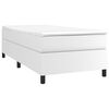 vidaXL Boxspring bed kunstleer wit 90x190 cm