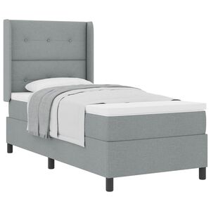 vidaXL Boxspringbed met matras Lichtgrijs 200 x 80 cm Stof