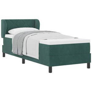 vidaXL Boxspringbed met hoofdeinde Donkergroen 80 x 200 cm Fluweel