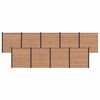 vidaXL Hek set 9 st 1564 x 186 cm WPC en Aluminium Bruin