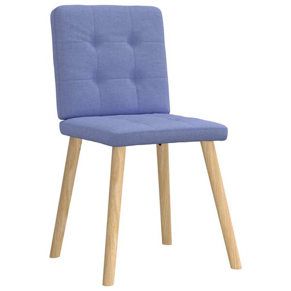 vidaXL Eetkamerstoelen 4 st stof jeansblauw