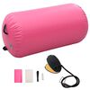 vidaXL Gymnastiekrol met pomp opblaasbaar 120x75 cm PVC roze