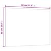 vidaXL Magneetbord wandgemonteerd 80x60 cm&nbsp;gehard glas wit