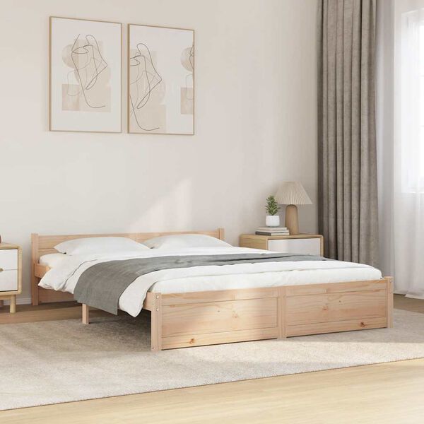 vidaXL Bedframe massief hout 150x200 cm
