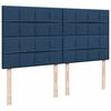 vidaXL Boxspring met matras stof blauw 180x200 cm