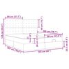 vidaXL Ottoman bed met matrassen en LED's 160x200cm stof lichtgrijs