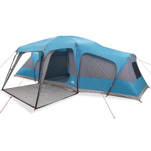 vidaXL Familietent met verandakoepel 9-persoons waterdicht blauw