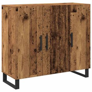 vidaXL Dressoir Oudhout 90 x 34 x 80 cm Bewerkt hout