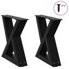 vidaXL Salontafelpoten 2 st 40x(30-31,3) cm staal zwart