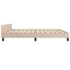 vidaXL Bedframe met hoofdbord kunstleer cappuccinokleurig 200x200 cm
